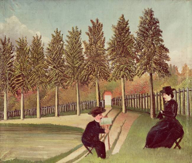 The Artist peinting his Wife Henri Rousseau