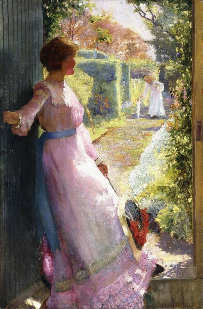 The Artist's Wife Welcoming her Sister Alfred Sangster