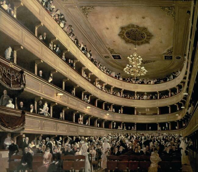 The auditorium of the Altes Burgtheater Gustav Klimt