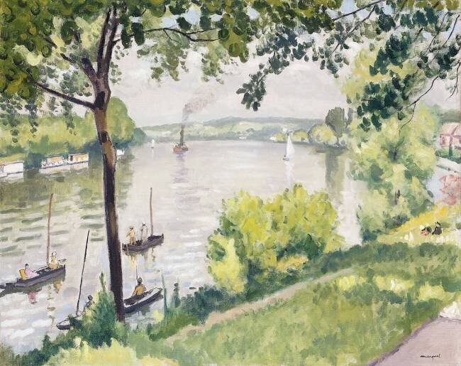 The Banks of Triel : the Tugboat Albert Marquet