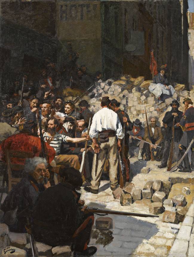 The Barricade or The Wait in 1871 André Devambez