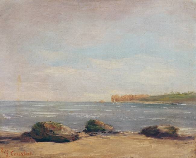 The Beach at Etretat Gustave Courbet