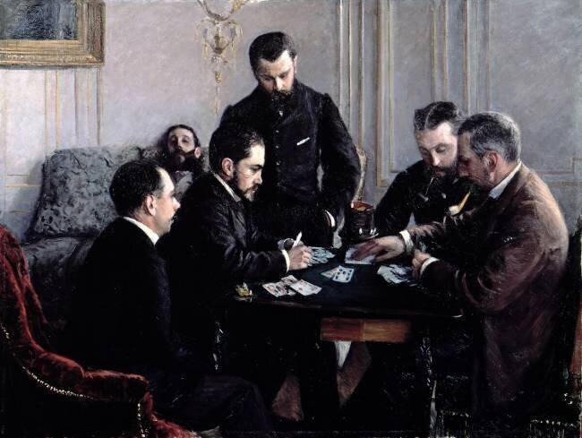 The Bezique Game Gustave Caillebotte