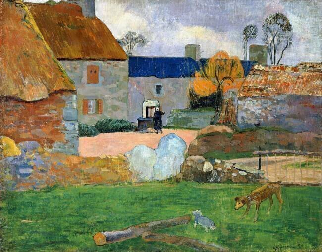 The Blue Roof or Pouldu Farm Paul Gauguin