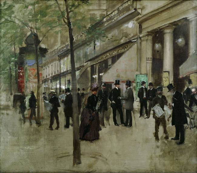 The Boulevard Montmartre and the Théâtre des Variétés Jean Béraud