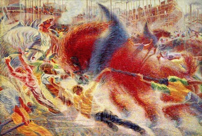The city rises Umberto Boccioni