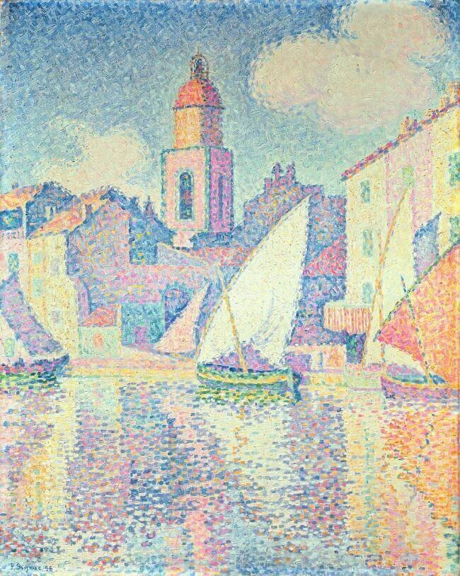 The Clocktower at Saint-Tropez Paul Signac