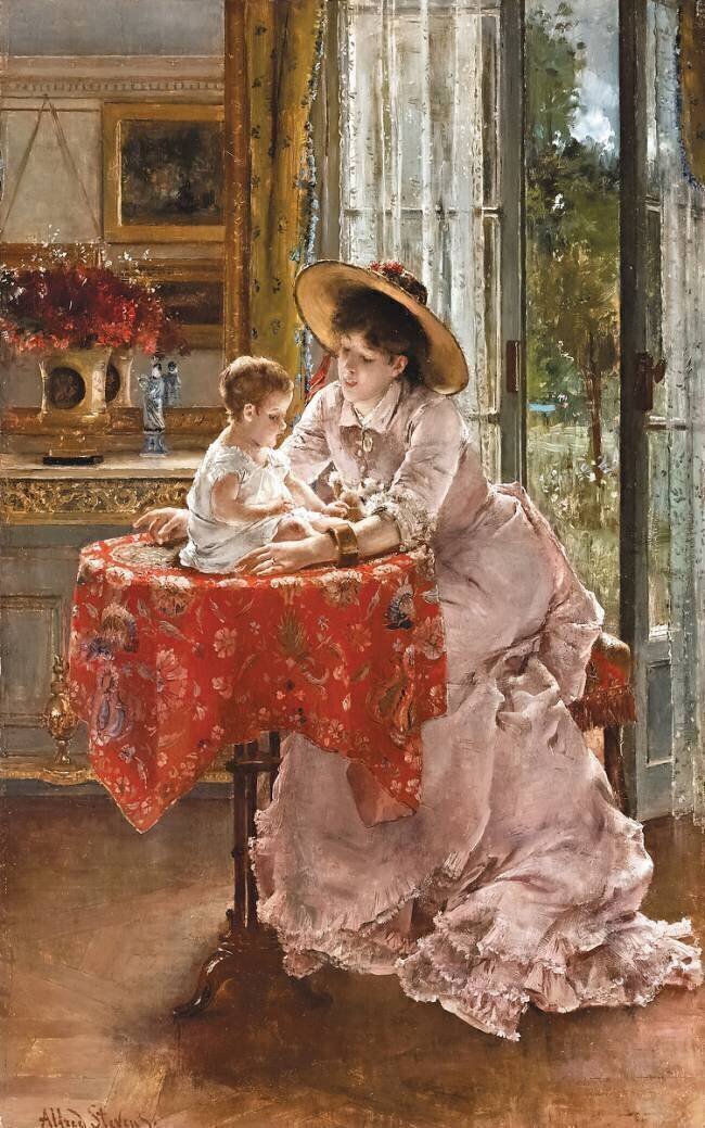 The Contented Mother Alfred Stevens