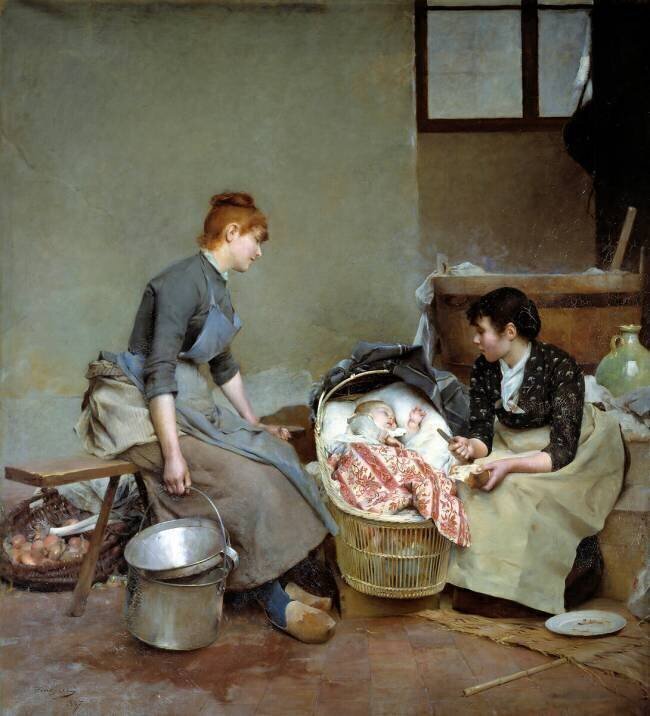 The cradle Auguste Pinchart