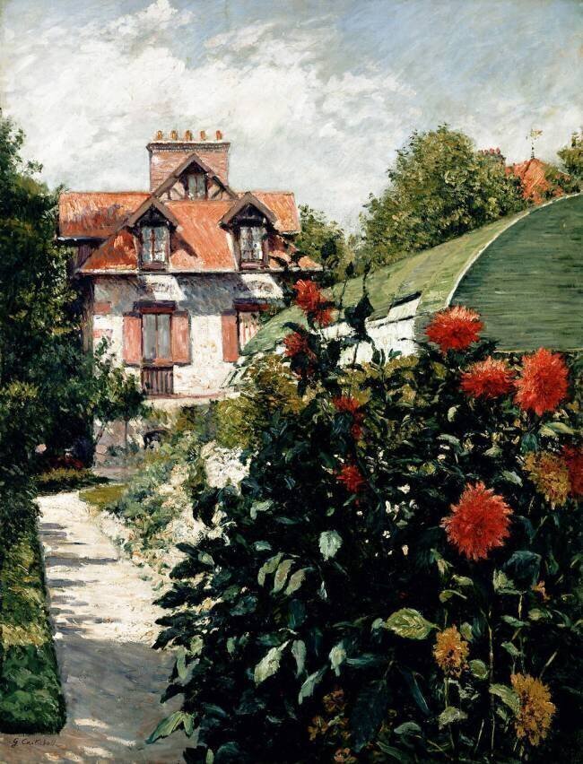 The Dahlilas, Garden at Petit-Gennevilliers Gustave Caillebotte