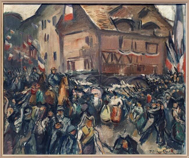 The entry of French troops in Strasbourg Achille Emile Othon Friesz