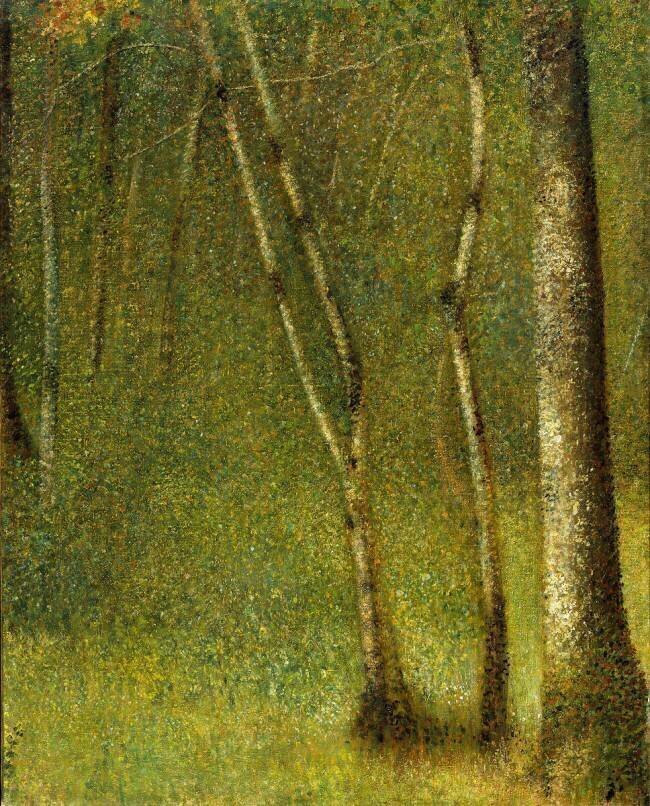 The Forest at Pontaubert Georges Seurat