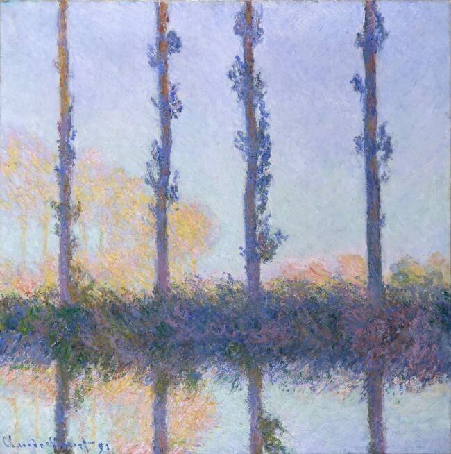 The Four Trees Claude Monet