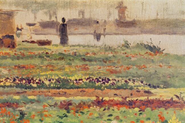 The Garden at the Water's Edge Alfred Sisley