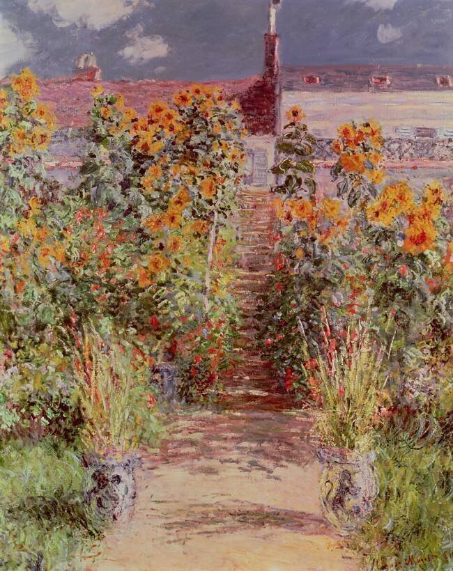 The Garden at Vetheuil Claude Monet