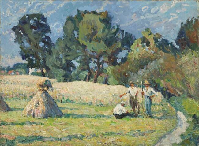 The harvesters in Auvers-sur-oise Emile Boggio