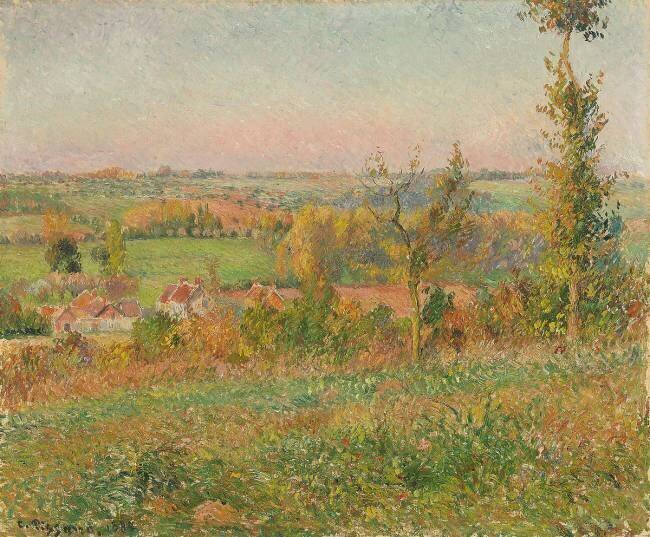 The Hills of Thierceville Seen from the Country Lane, Vicinity of Eragny Camille Pissarro