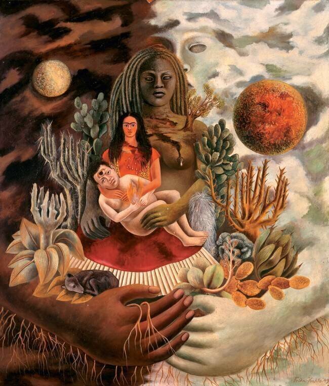 The Love Embrace of the Universe, the Earth, Myself, Diego and Señor Xólotl Frida Kahlo
