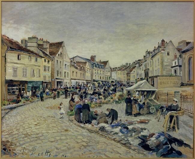 The market on the Place du Petit Martroy, Pontoise Ludovic Piette