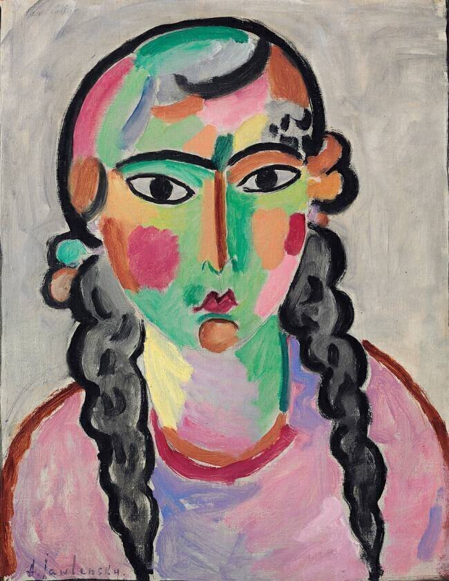 The Pale Girl with Grey Pigtails Alexej von Jawlensky