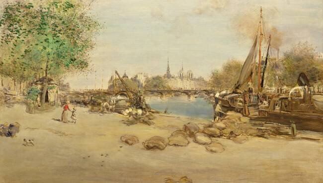The Port St.Nicolas in Paris Jean-François Raffaelli