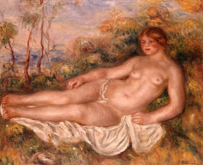 The Reclining Bather Auguste Renoir