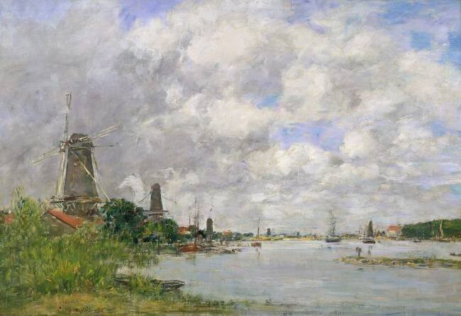 The River Meuse at Dordrecht Eugène Boudin