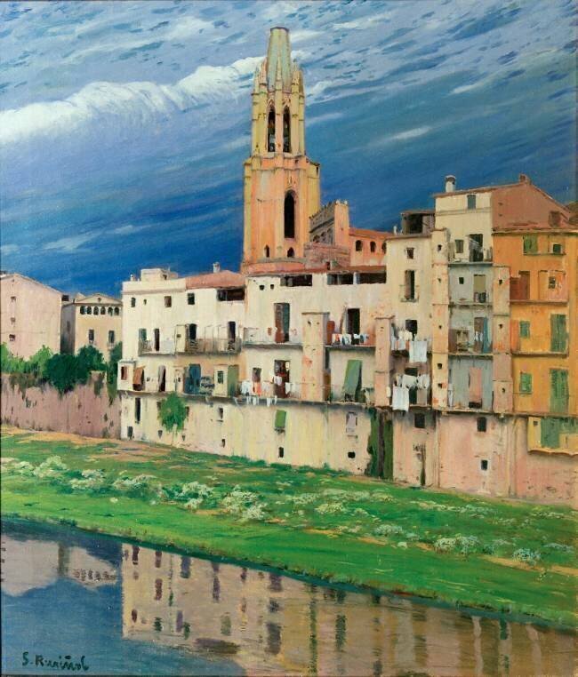 The River Onyar in Girona Santiago Rusiñol