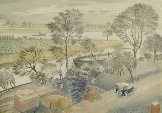 The River Thames at Hammersmith Eric Ravilious