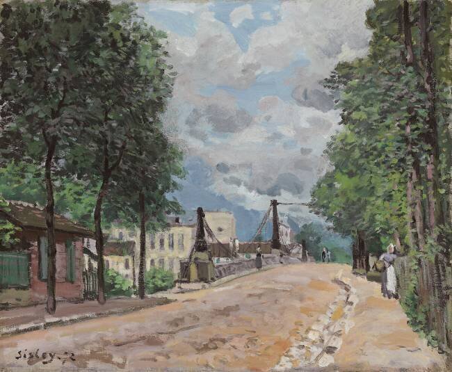 The Road of Gennevilliers Alfred Sisley