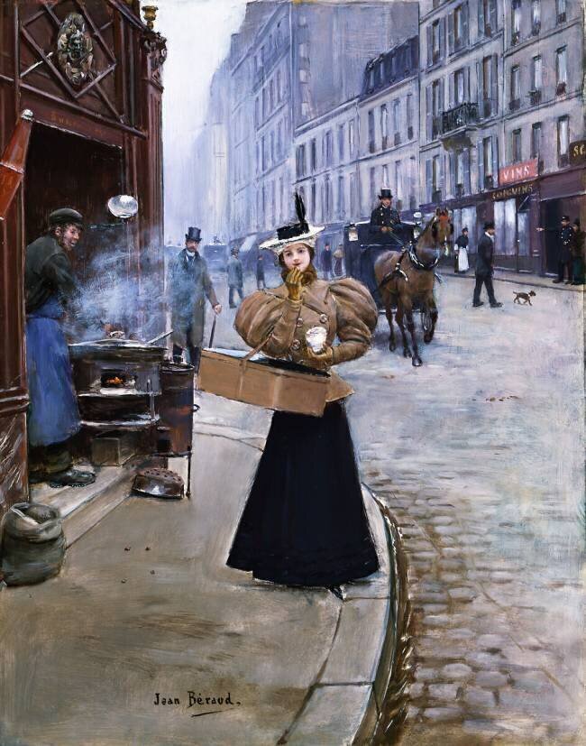 The Roasted Chestnut Seller Jean Béraud
