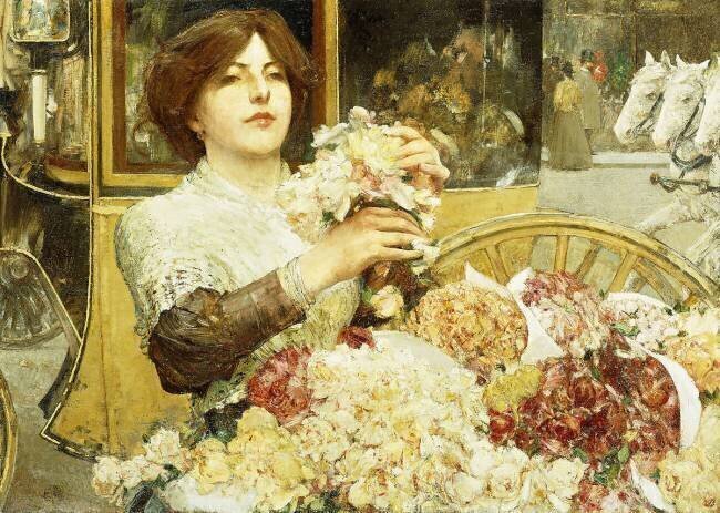 The Rose Girl Childe Hassam