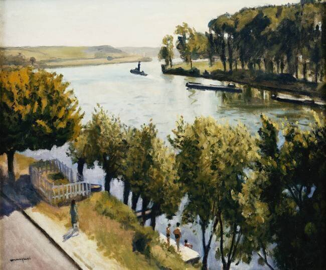 The Seine at the Frette Montigny Albert Marquet