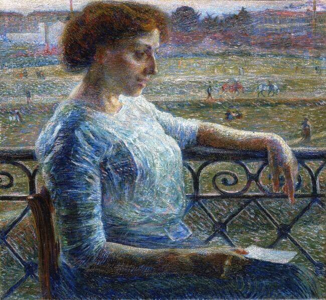 The Sister at the Balcony Umberto Boccioni