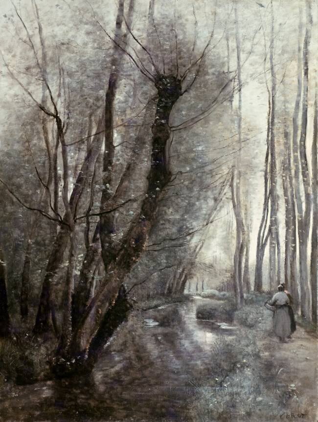 The stream Jean-Baptiste Camille Corot