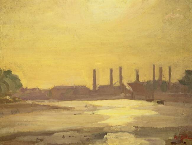 The Thames at Chelsea Harold Gilman