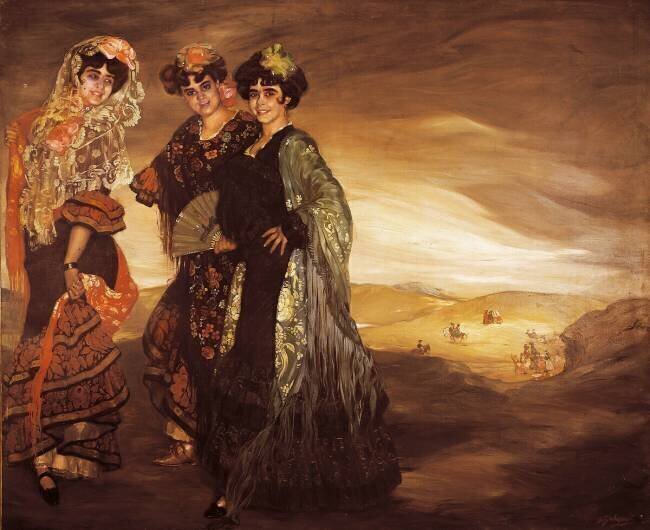 The three cousins Ignacio Zuloaga y Zabaleta
