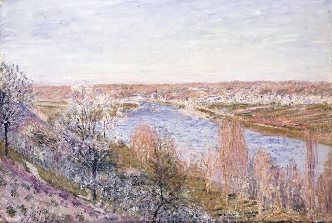 The Village of Champagne at Sunset-April Alfred Sisley