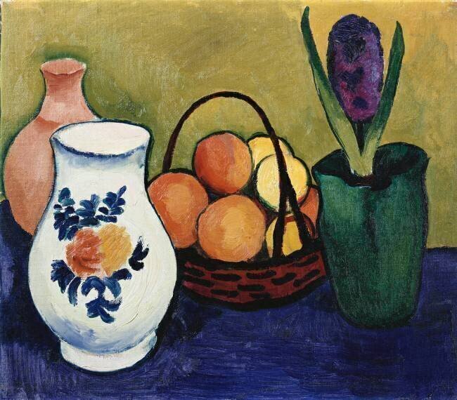 The White Jug with Flower and Fruit August Macke