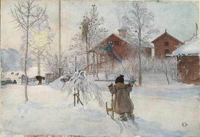 The Yard and Wash-House Carl Larsson