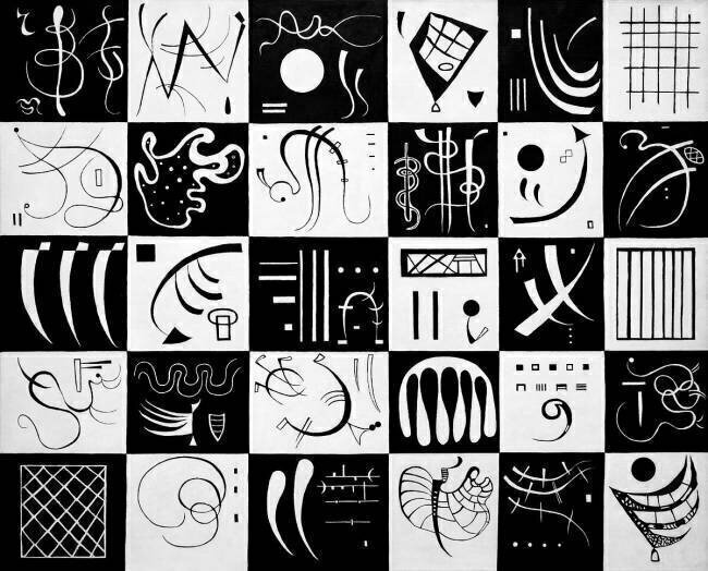 Thirty (Trente). Biomorphic abstraction Wassily Kandinsky