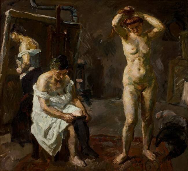 Three Women in the Studio Max Beckmann