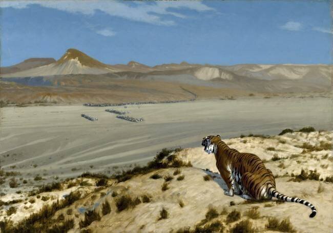 Tiger on the Watch Jean-Léon Gérôme