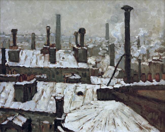 Toits sous la neige Gustave Caillebotte