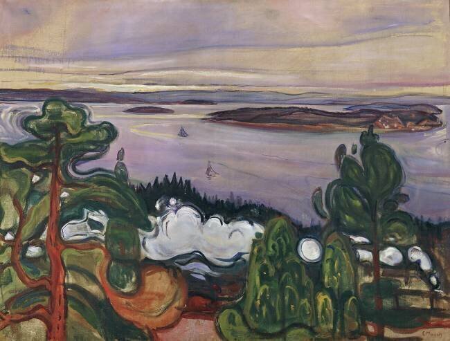 Train smoke Edvard Munch