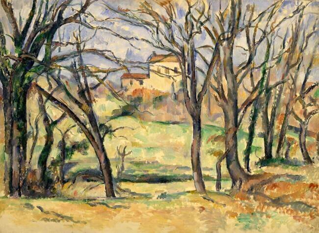 Trees and Houses Near the Jas de Bouffan Paul Cézanne