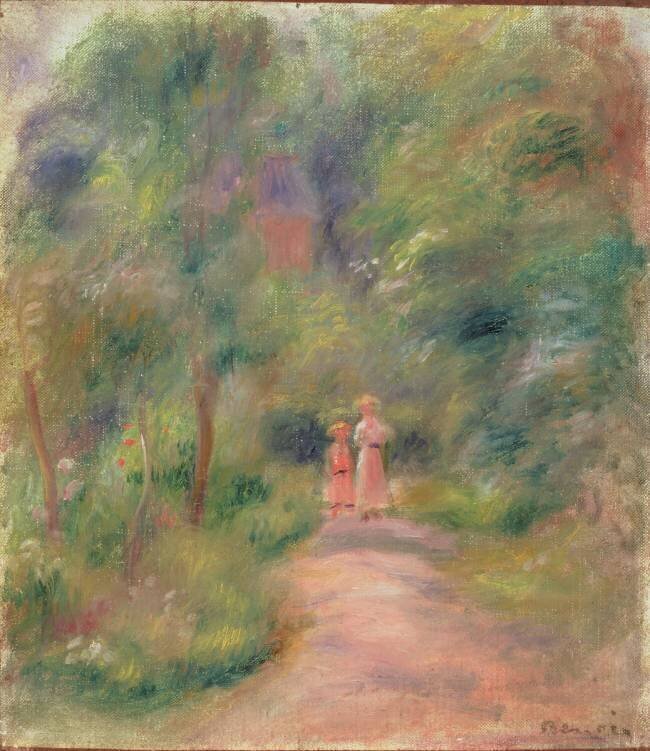 Two Figures in a Lane Auguste Renoir