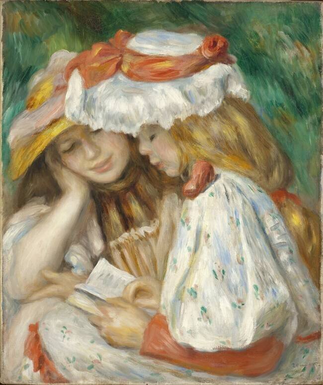 Two Girls Reading Auguste Renoir