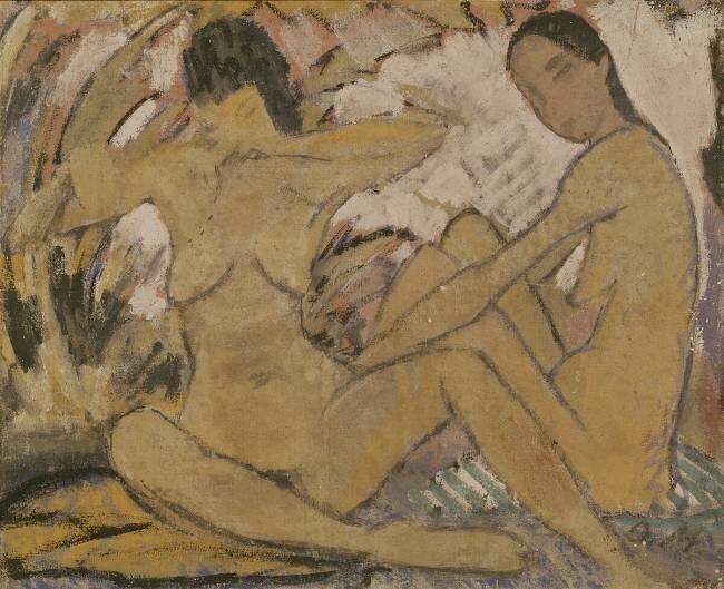 Two Women Sitting Otto Mueller