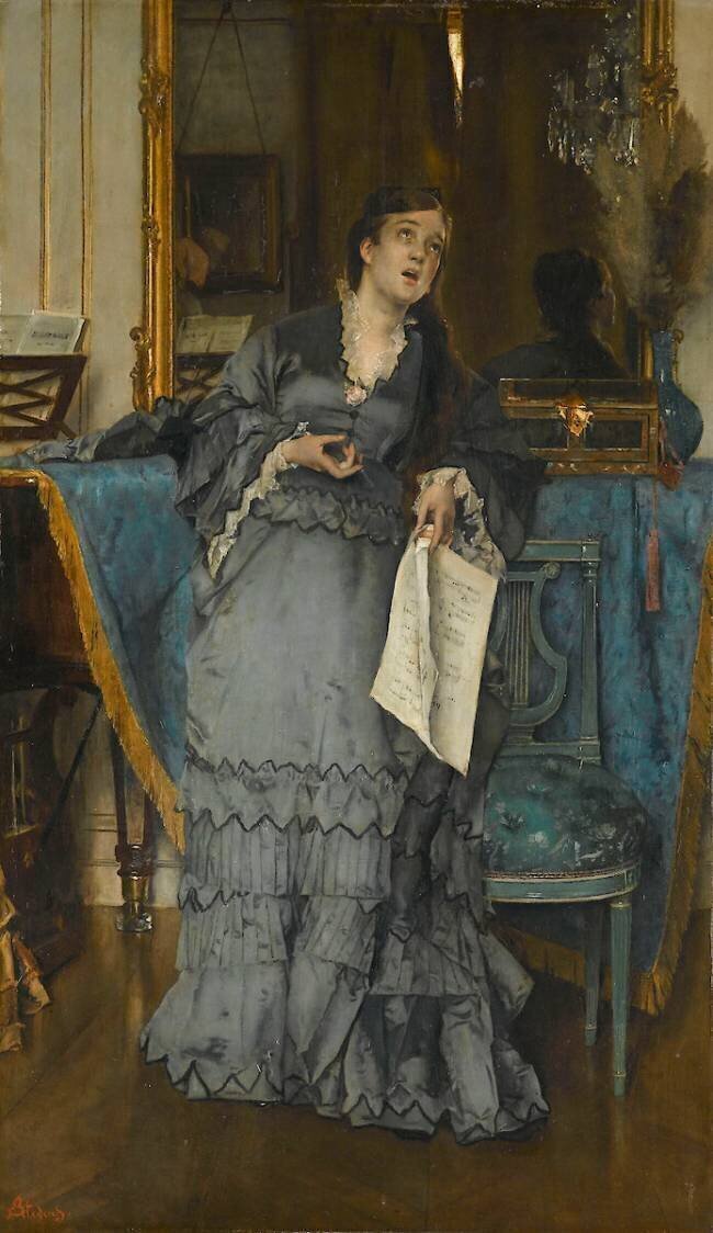 Un chant passionné Alfred Stevens